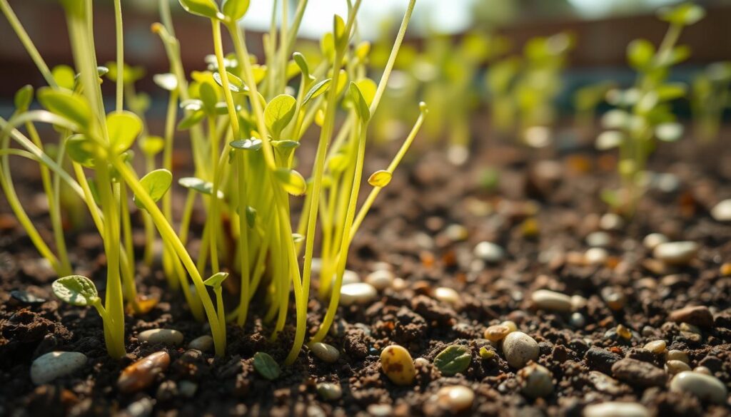 Leggy microgreens causes