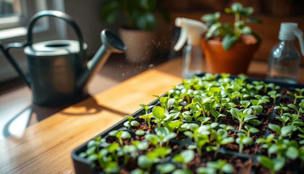 Microgreen tray water management