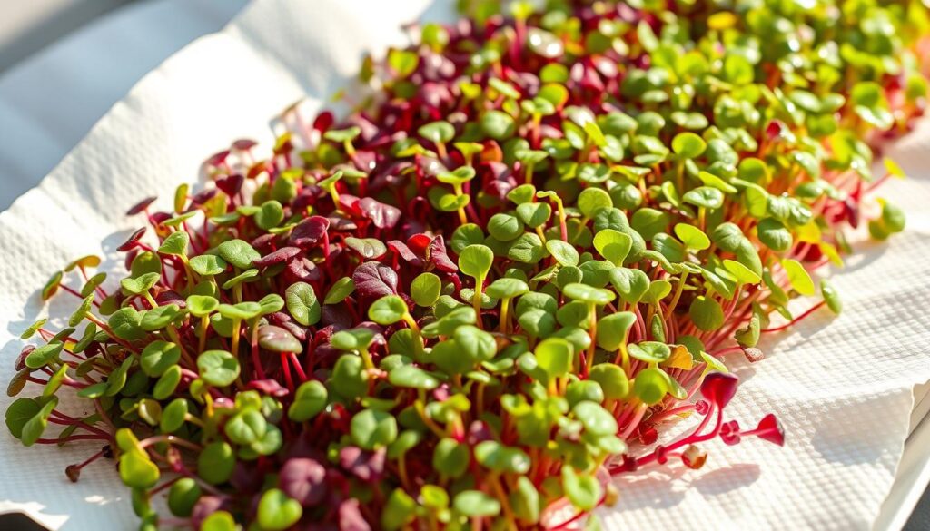 Nutritious microgreen sprouts