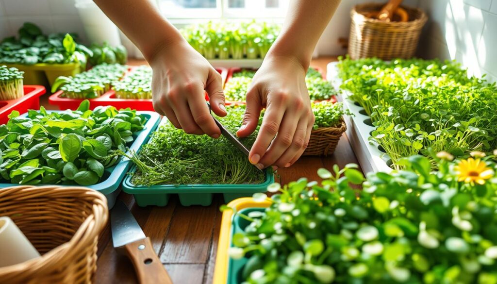 microgreen harvesting techniques