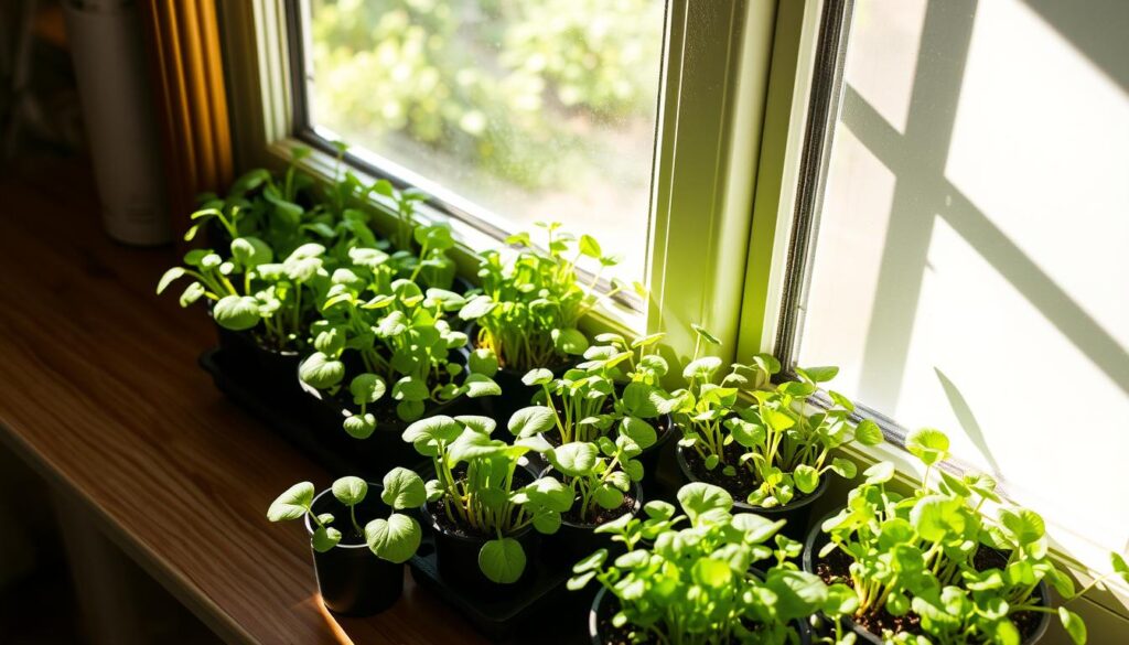 windowsill microgreens